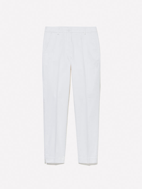 Pantalon chino blanc coupe classique Pantalon chino blanc coupe classique - pantalons chinos pour femme | Sisley