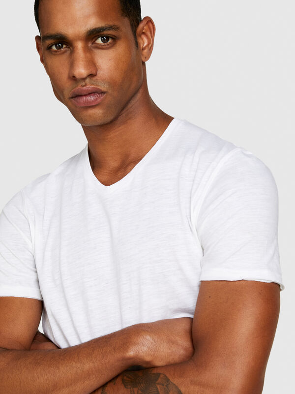 T-shirt coupe slim - t-shirts à manches courtes pour homme | Sisley