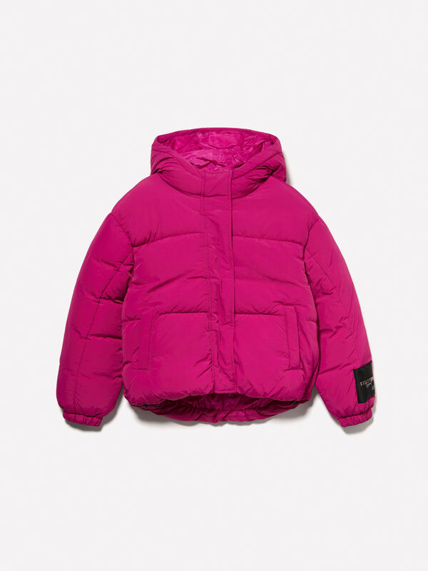 Blouson oversize rembourré fuchsia - vêtements d’extérieur pour fille | Sisley Young