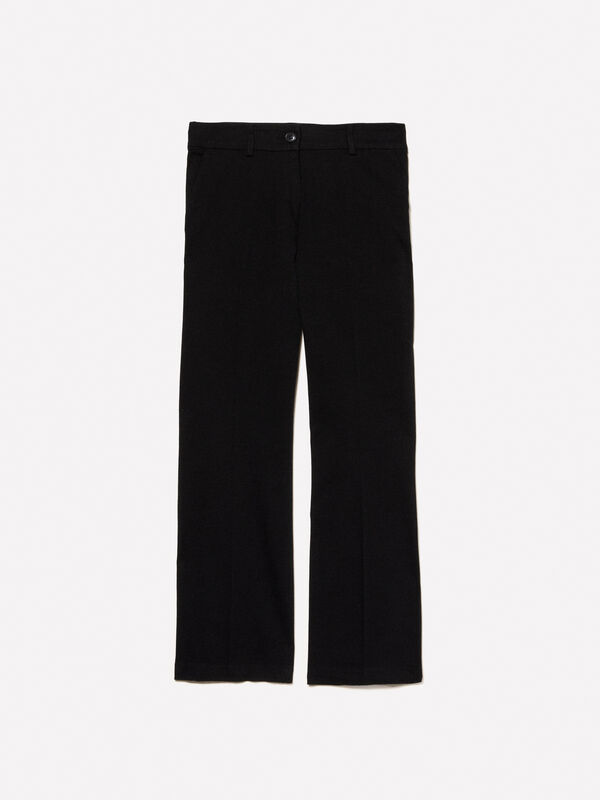 Pantalon évasé noir - pantalons évasés pour femme | Sisley