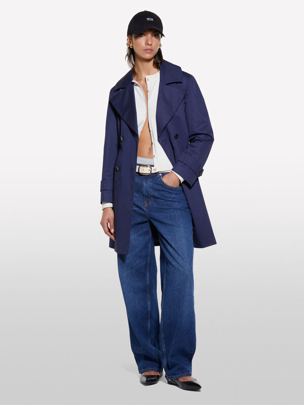 Trench bleu foncé - trenchs et imperméables pour femme | Sisley
