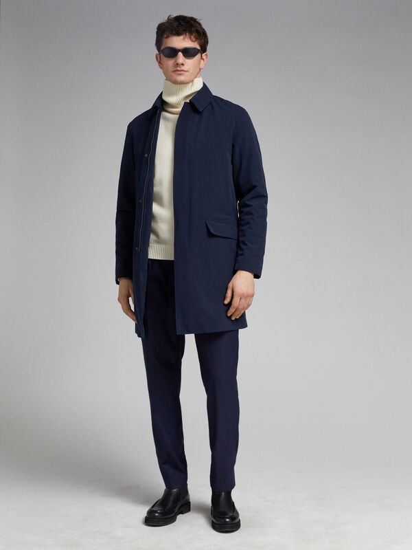 Pull col montant beige en laine mélangée - pulls col montant pour homme | Sisley