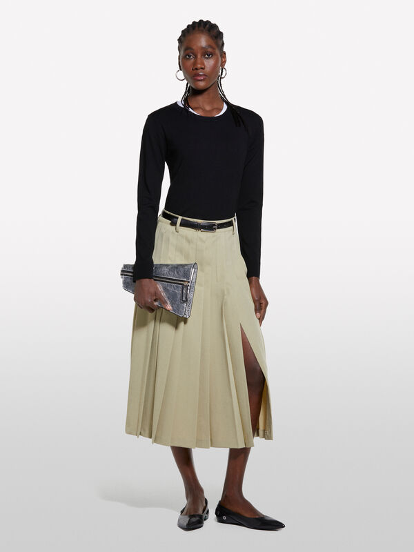 Pull noir à col rond - pulls col rond pour femme | Sisley