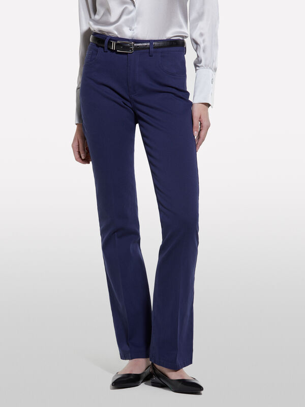 Pantalon évasé bleu foncé - pantalons évasés pour femme | Sisley