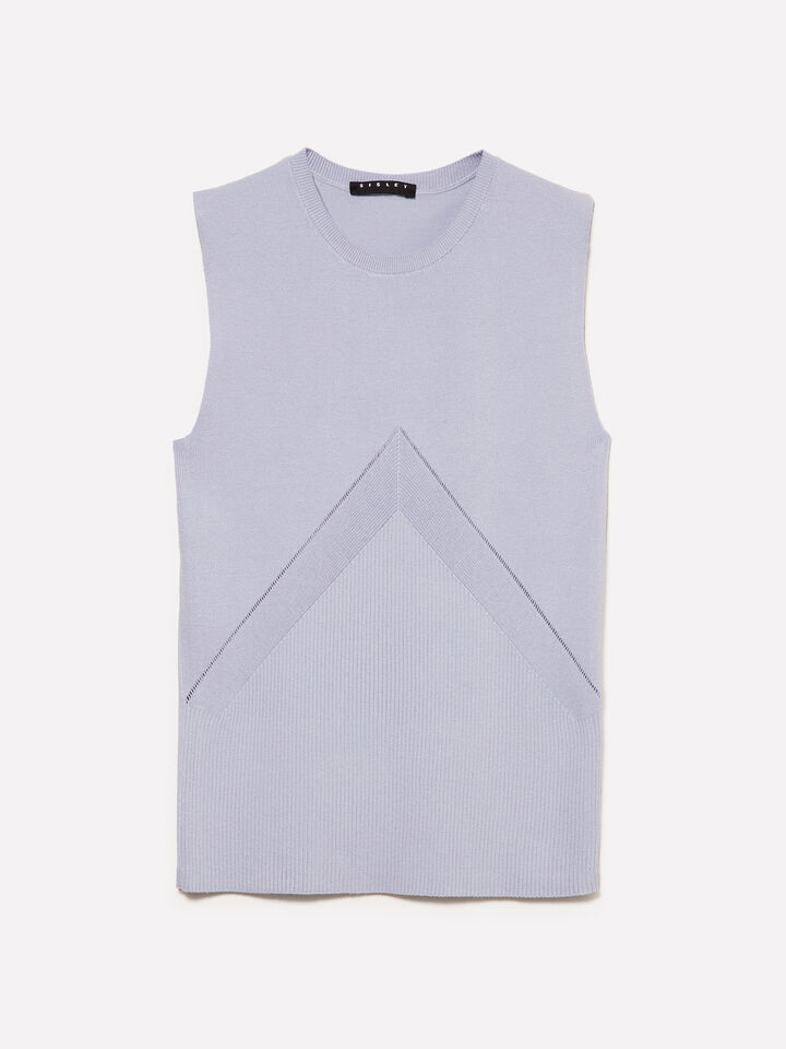 SLEEVELESS SWEATER Femme