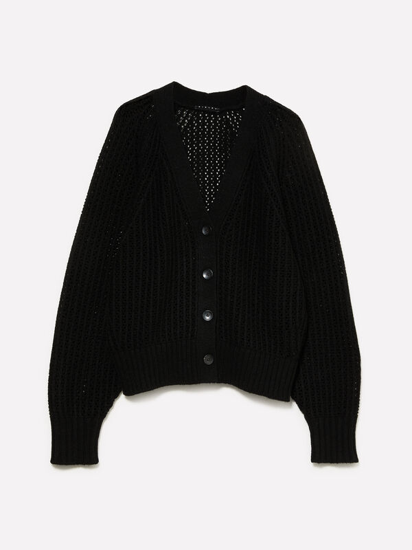 cardigan ajouré - cardigans pour femme | Sisley
