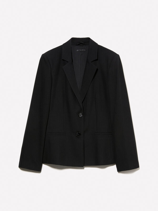 Blazer ajusté noir Blazer ajusté noir - blazers pour femme | Sisley