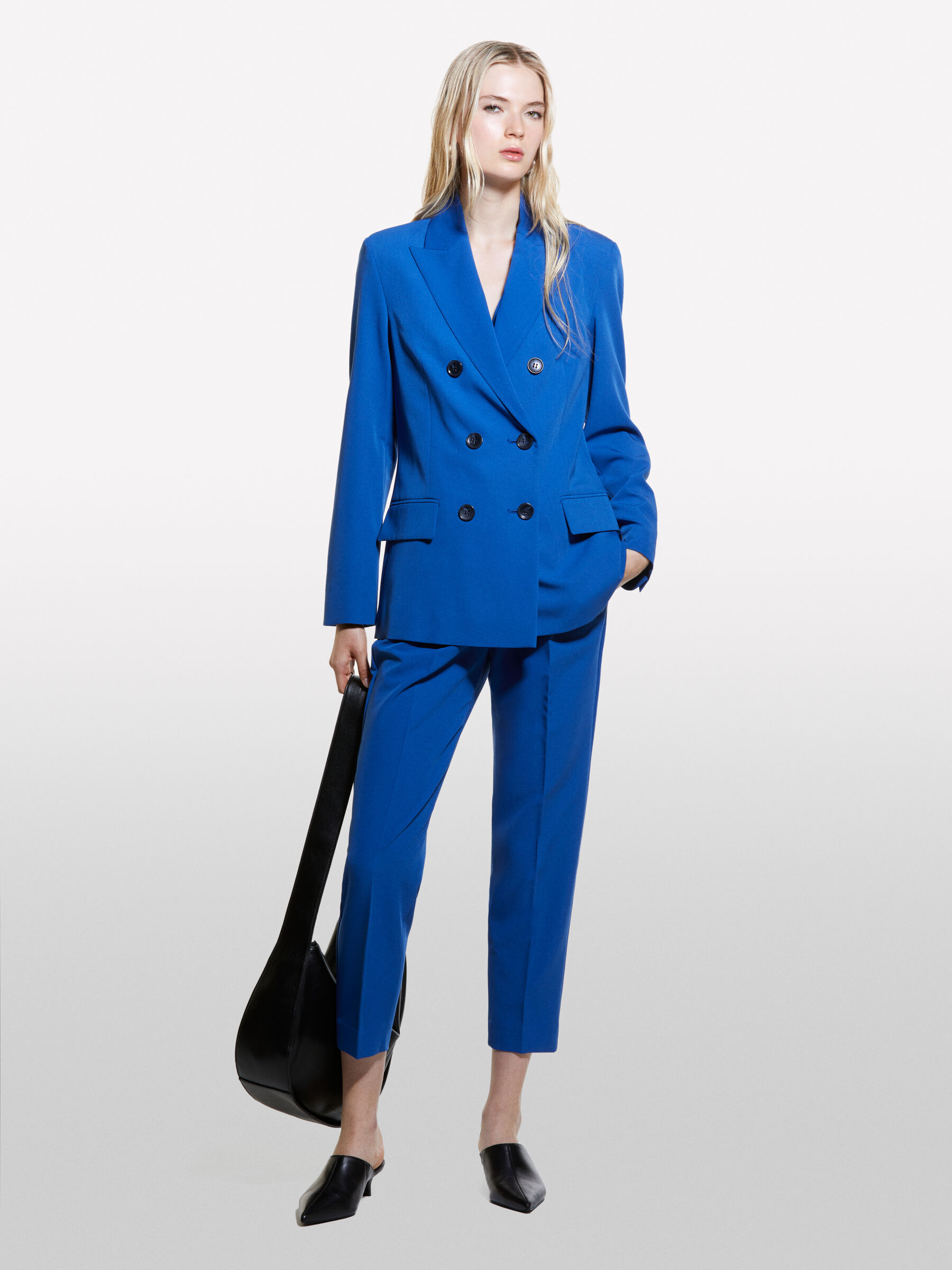 Blazer bleu a double boutonnage Bleu Sisley
