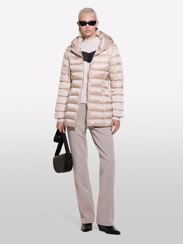 Blouson rembourré en nylon rose clair - doudounes et vestes rembourrées pour femme | Sisley