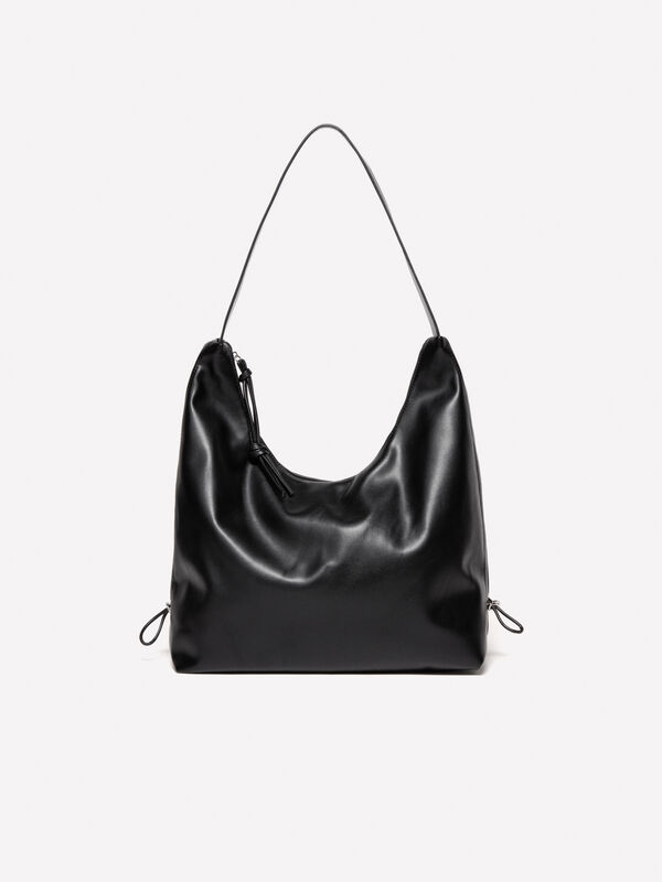 Sac noir à cordon de serrage Sac noir à cordon de serrage - sacs cabas pour femme | Sisley