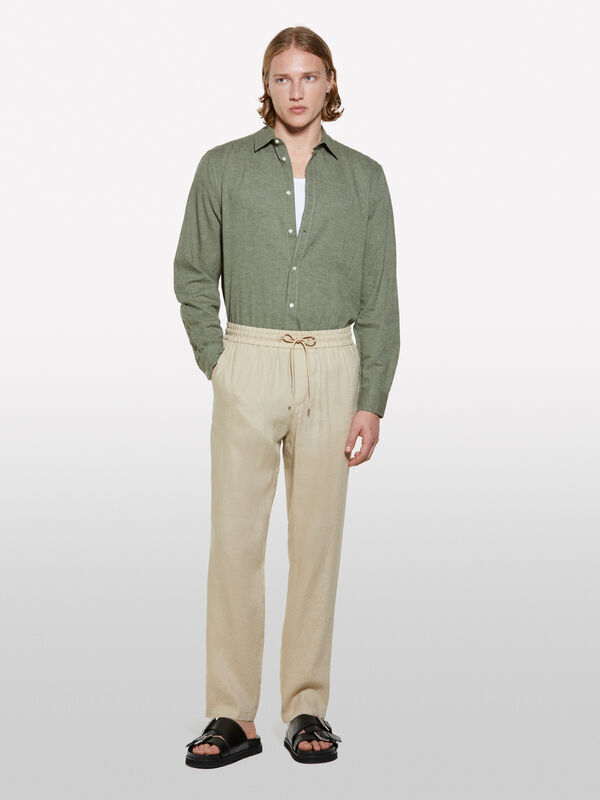 Pantalon de jogging sable 100 % lin - pantalons de jogging pour homme | Sisley