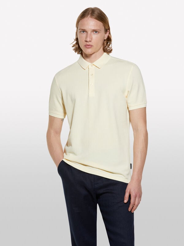 Polo crème 100 % coton - polos pour homme | Sisley