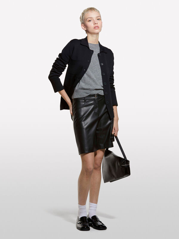 Blazer en tricot noir - blazers pour femme | Sisley