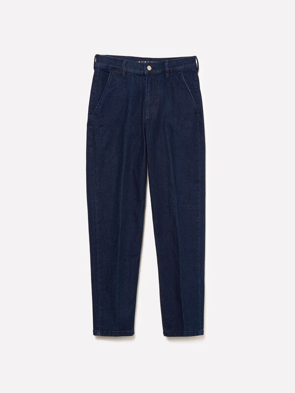 Jean chino slim bleu foncé Style 71 - jeans coupe slim pour femme | Sisley