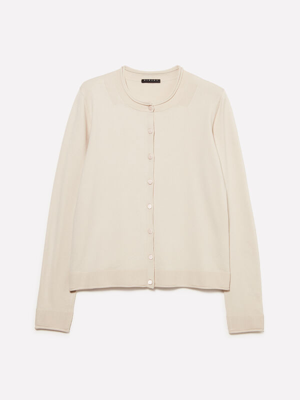 Cardigan beige coupe régulière - cardigans pour femme | Sisley