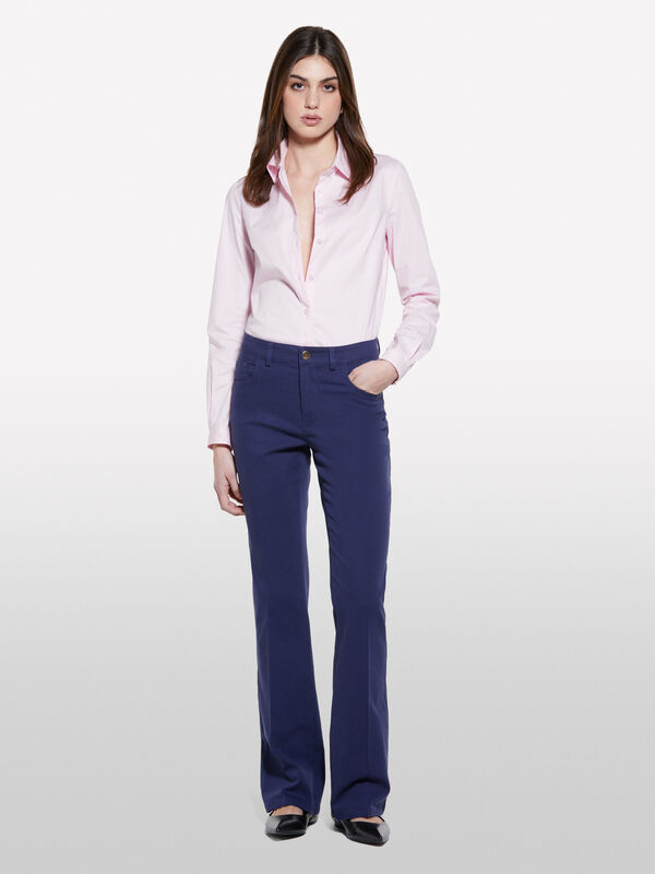 Pink slim fit shirt - chemises pour femme | Sisley
