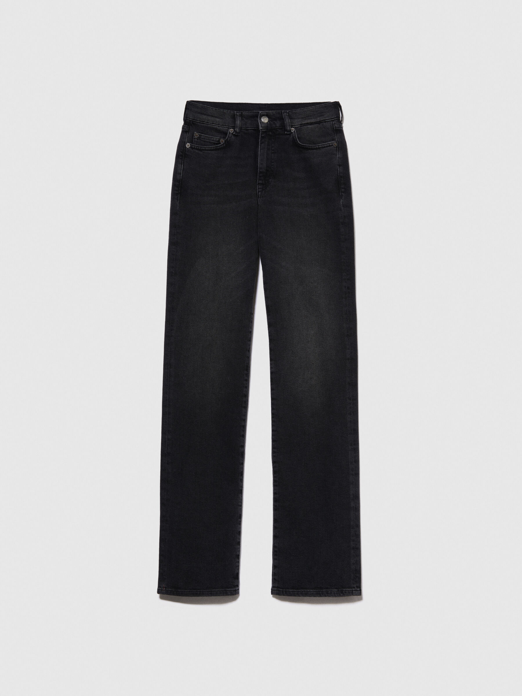 Jeans taille haute Noir Sisley