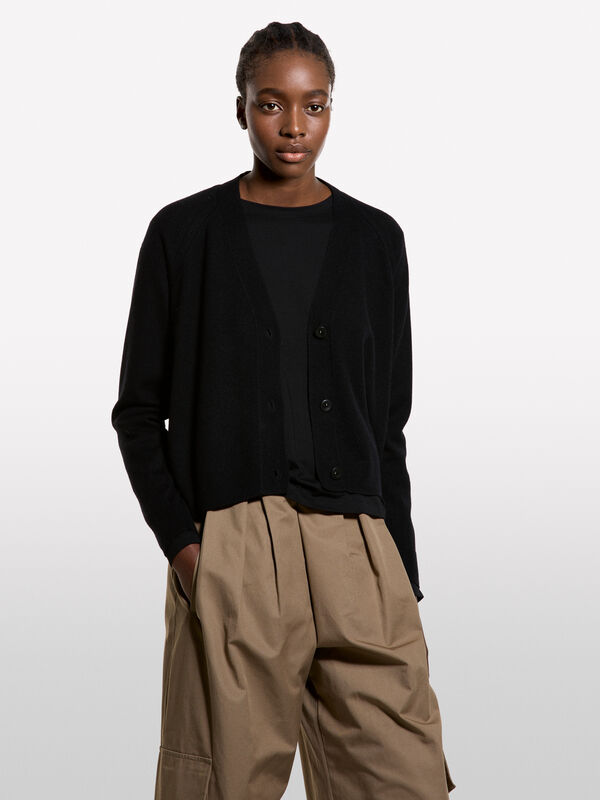 Cardigan noir oversize - cardigans pour femme | Sisley