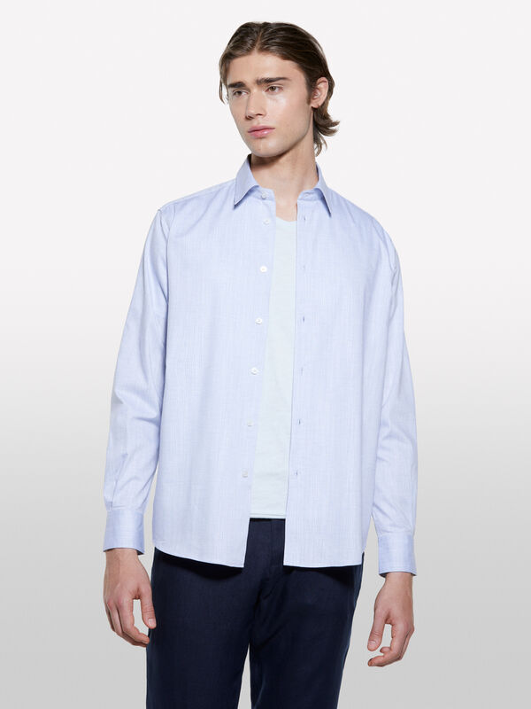 Chemise bleu clair coupe classique - chemises regular pour homme | Sisley