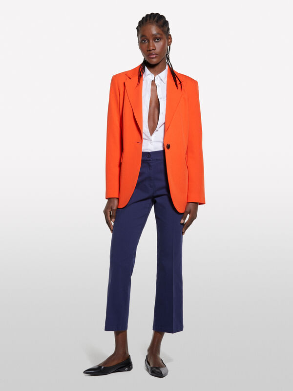 Pantalon évasé bleu - pantalons évasés pour femme | Sisley