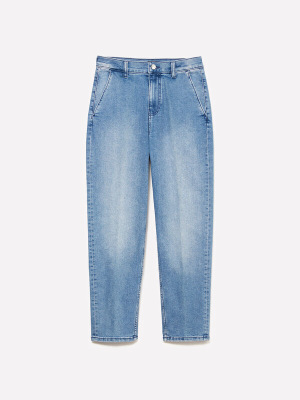 Jean chino slim bleu style 71 - jeans coupe slim pour femme | Sisley