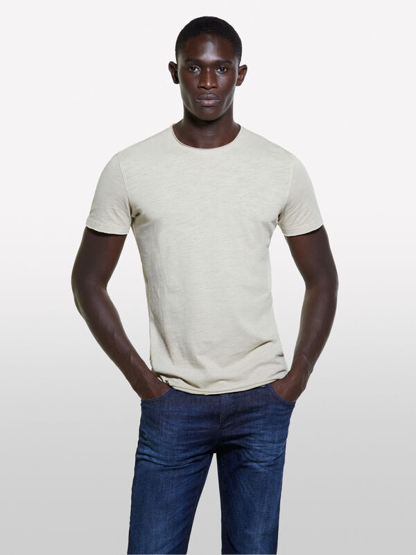 T-shirt à bord brut - t-shirts à manches courtes pour homme | Sisley