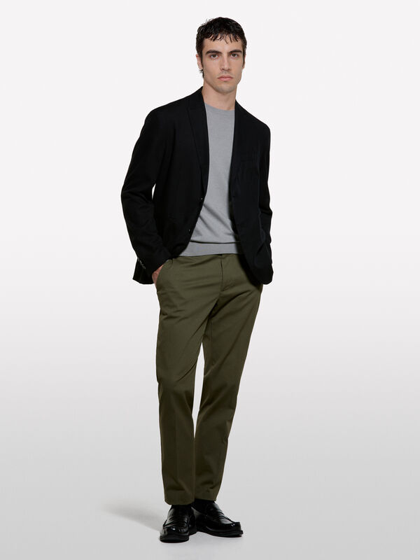 Pull ras du cou gris - pulls col rond pour homme | Sisley