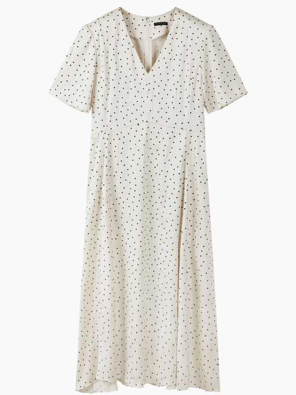 Robe midi &agrave; pois - sisley k abiti lunghi | Sisley K