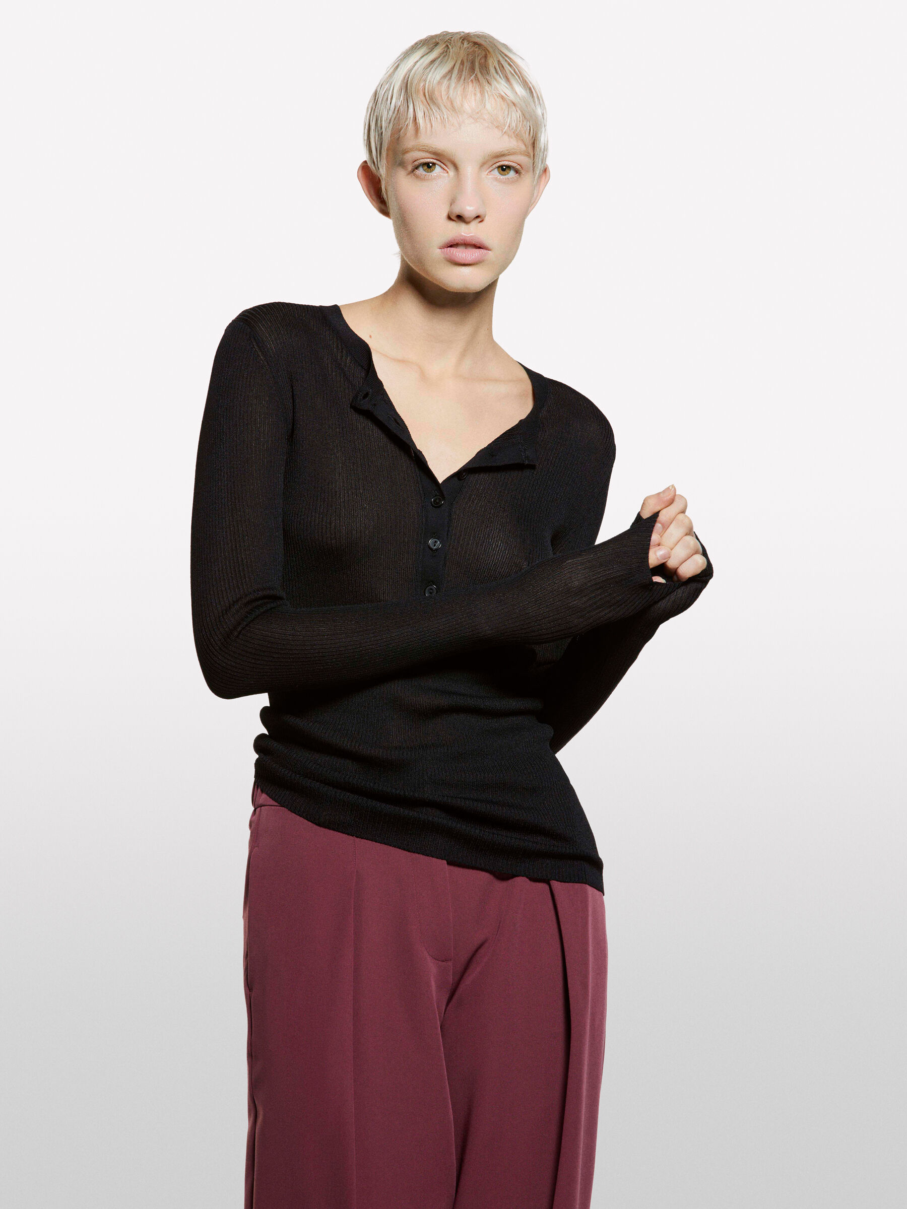 ROUND NECK SWEATL/S Femme image number null