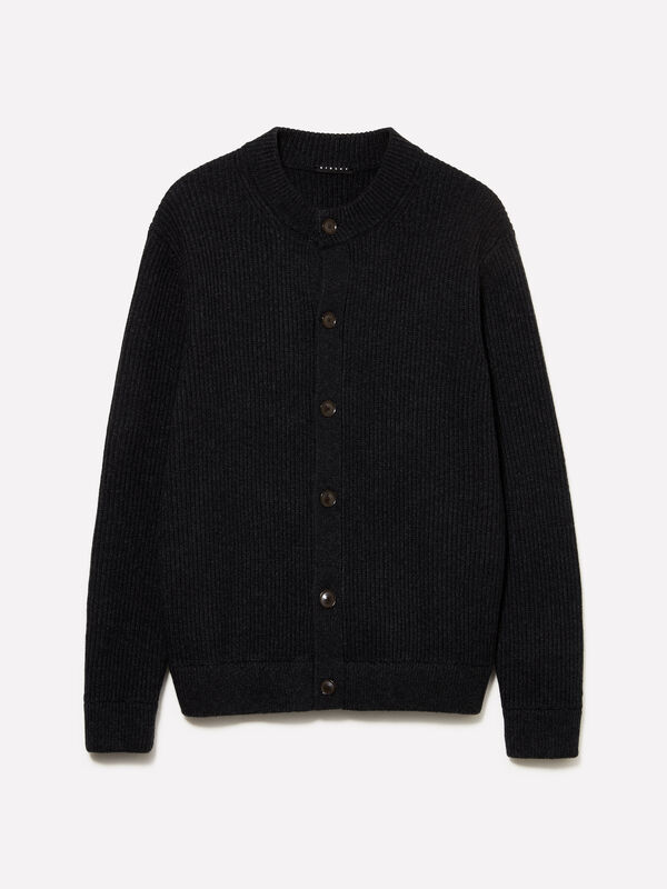 Cardigan boutonné en laine mélangée - cardigans pour homme | Sisley