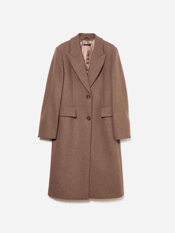 Manteau marron à simple boutonnage - manteaux pour femme | Sisley