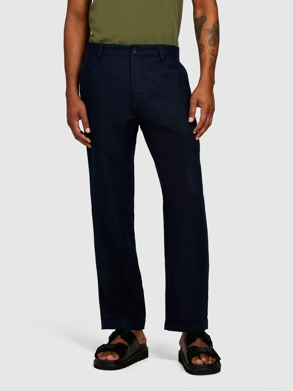 Pantalon coupe regular 100 % lin - pantalons regular pour homme | Sisley