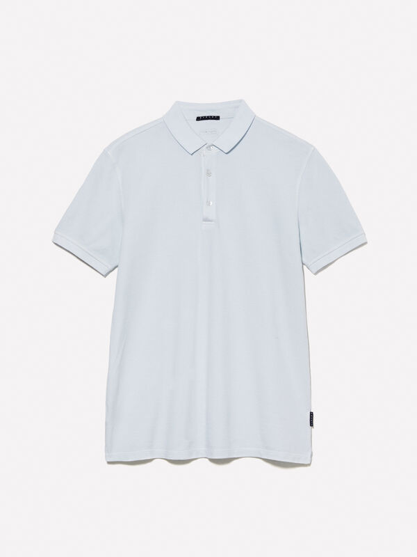 Polo bleu clair 100 % coton Polo bleu clair 100 % coton - polos pour homme | Sisley