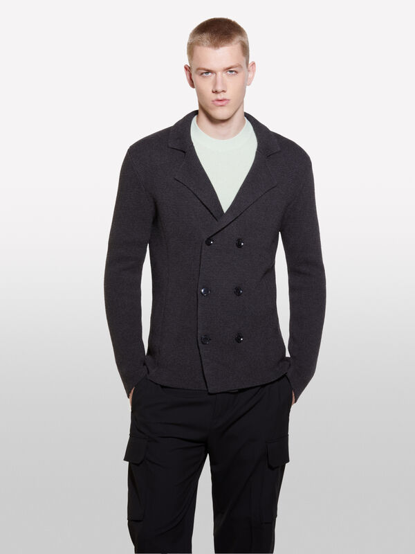 Blazer à double boutonnage en maille - blazers pour homme | Sisley