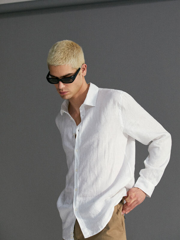 Chemise 100 % lin - chemises regular pour homme | Sisley