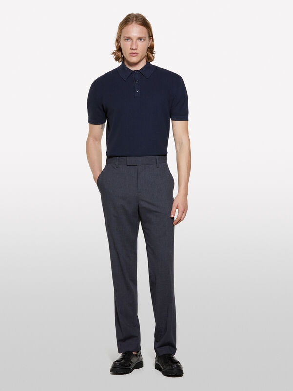 Pantalon élégant gris foncé - pantalons slim pour homme | Sisley