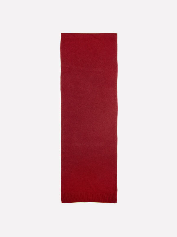 Écharpe tricotée rouge brique - écharpes et foulards pour femme | Sisley