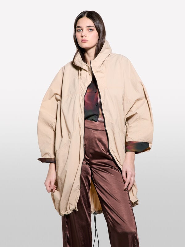 Oversized hooded cape - capes et ponchos pour femme | Sisley