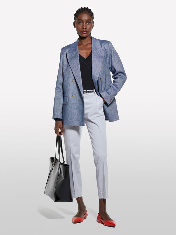 Chino gris clair - pantalons chinos pour femme | Sisley