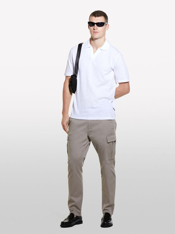 Polo blanc 100 % coton - polos pour homme | Sisley