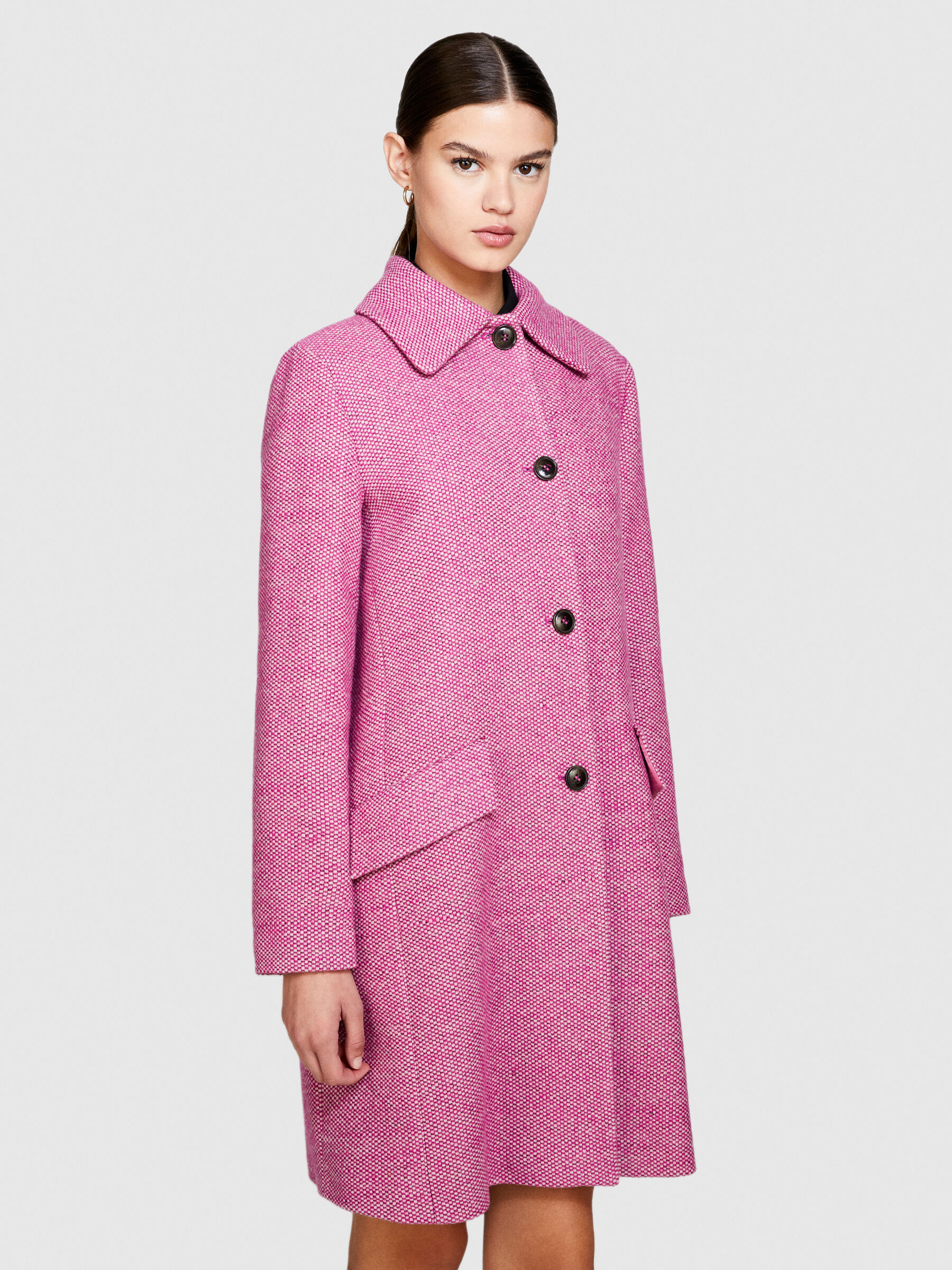 Manteau midi boucl Rose Sisley