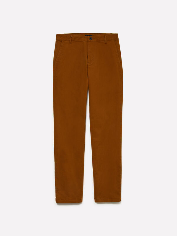 Pantalon chino marron foncé - pantalons chinos pour homme | Sisley
