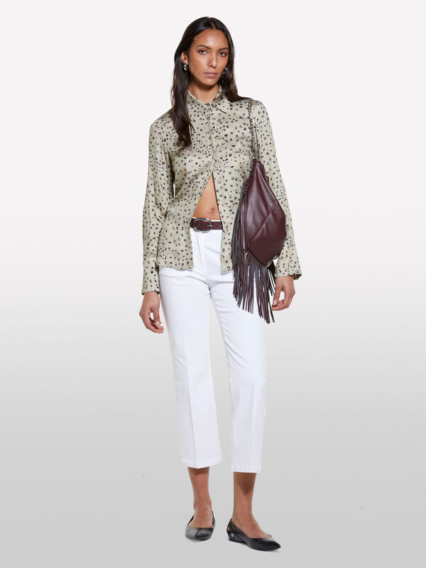 Pantalon évasé blanc - pantalons évasés pour femme | Sisley
