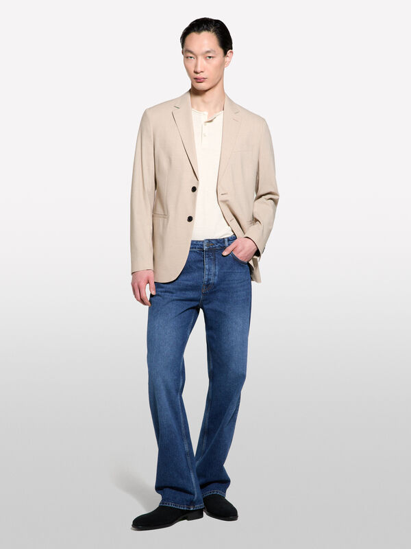 Jean regular bleu Jean regular bleu - jeans regular pour homme | Sisley