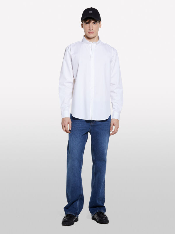 Chemise coupe regular blanche Chemise coupe regular blanche - chemises regular pour homme | Sisley