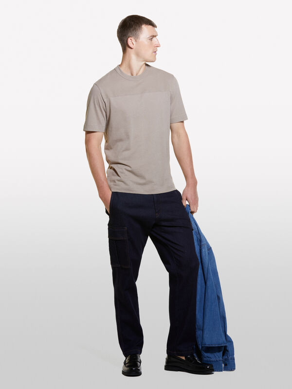 Pantalon cargo en jeans - jeans regular pour homme | Sisley