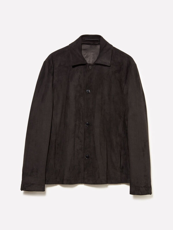 Veste effet daim noir - vestes et blousons pour homme | Sisley