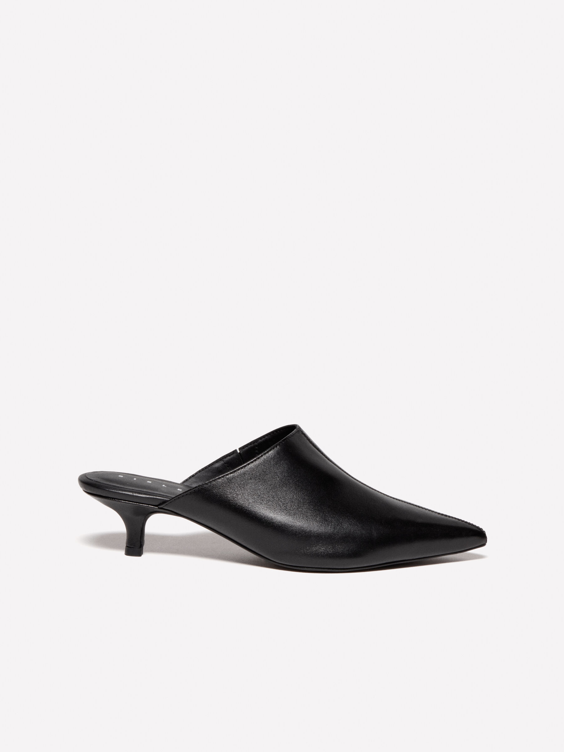 Sabot cuir noir cheap