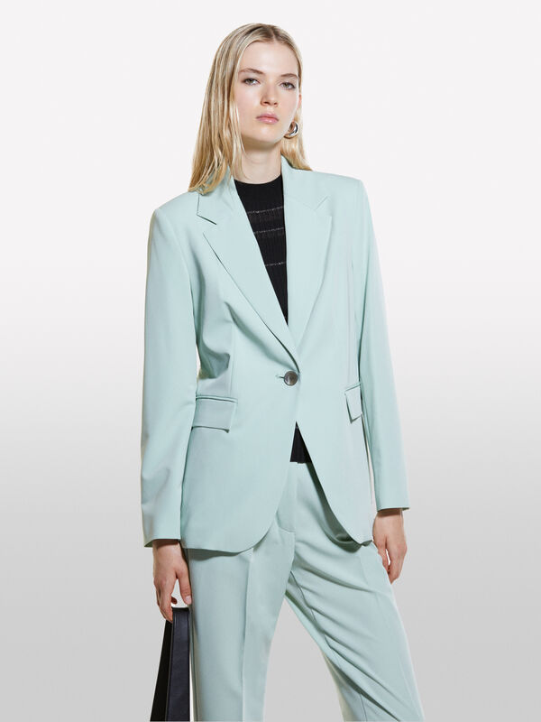 Blazer coupe regular vert clair - blazers pour femme | Sisley