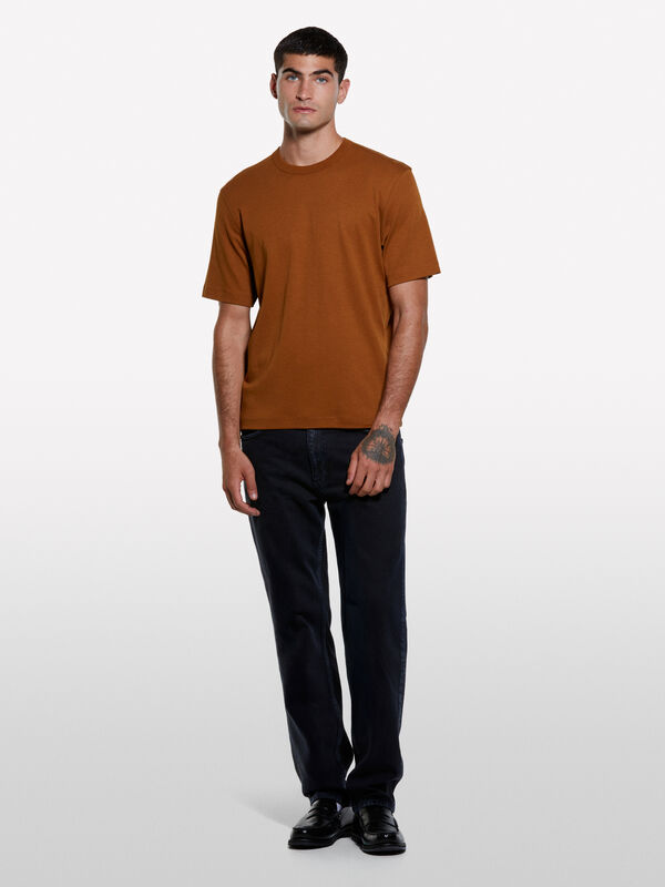 T-shirt terracotta coupe régulière T-shirt terracotta coupe régulière - t-shirts à manches courtes pour homme | Sisley